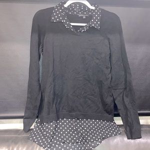Adrianna Papell polka dot blouse